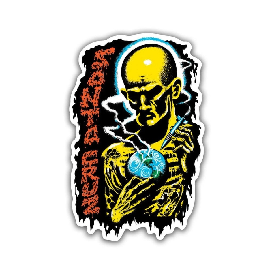 サンタクルーズ SANTA CRUZ<br>4in x 6in KENDALL ATOMIC STICKER<br>ステッカー デカール シール ジェフ・ケンダル スクリーミングハンド スケートボード スケボー sk8 skateboard