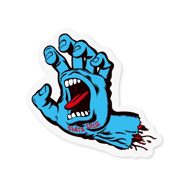 サンタクルーズ SANTA CRUZ<br>SCREAMING HAND DECAL 6inch<br>ステッカー スクリーミングハンド 6インチ デカール シール スケートボード スケボー sk8 skateboard