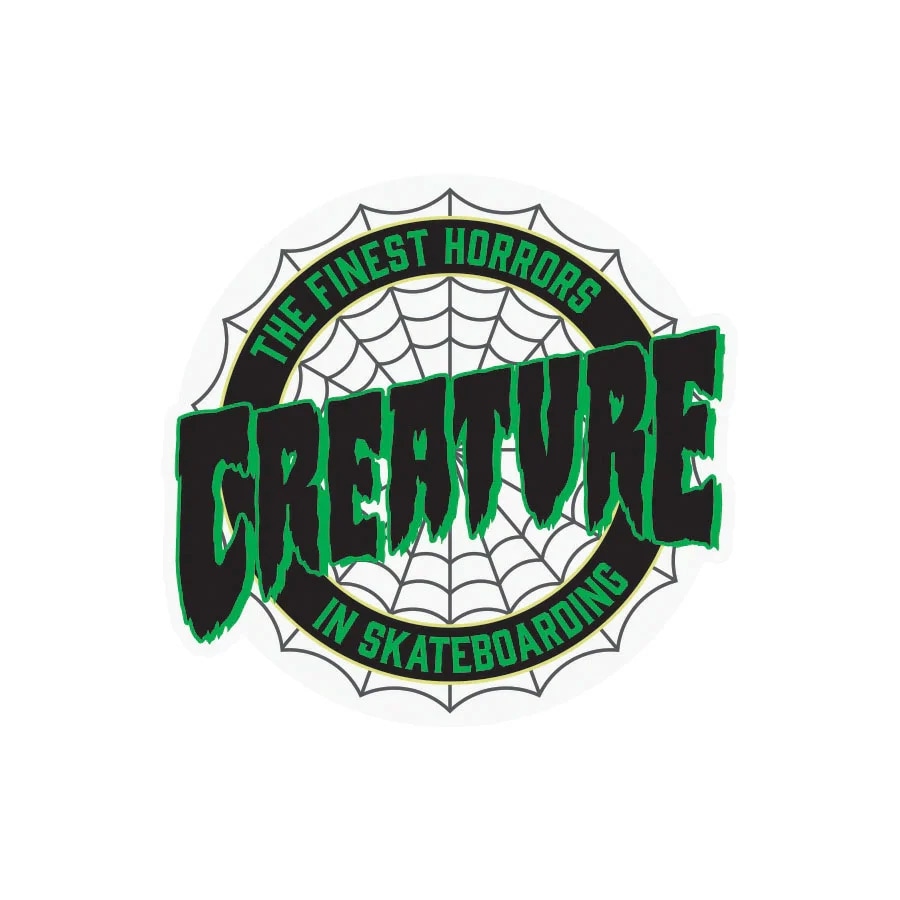 クリーチャー CREATURE<br>3.125 in x 3 in FINEST WEB STICKER<br>デカール ステッカー シール スケートボード スケボー ストリート sk8 skateboard