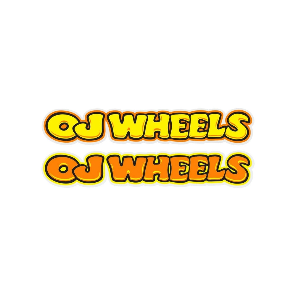 オージェイウィール OJ WHEELS<br>6in x 1.5in OJ BUBBLE LETTER STICKER<br>ステッカー デカール シール スケートボード スケボー sk8 skateboard