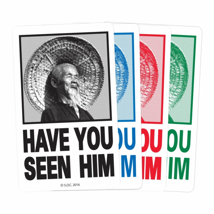 パウエル・ペラルタ POWELL PERALTA<br>4.25 x 2.875inch HAVE U SEEN HIM STICKER<br>ステッカー アニマル・チン デカール スケートボード スケボー sk8 skateboard