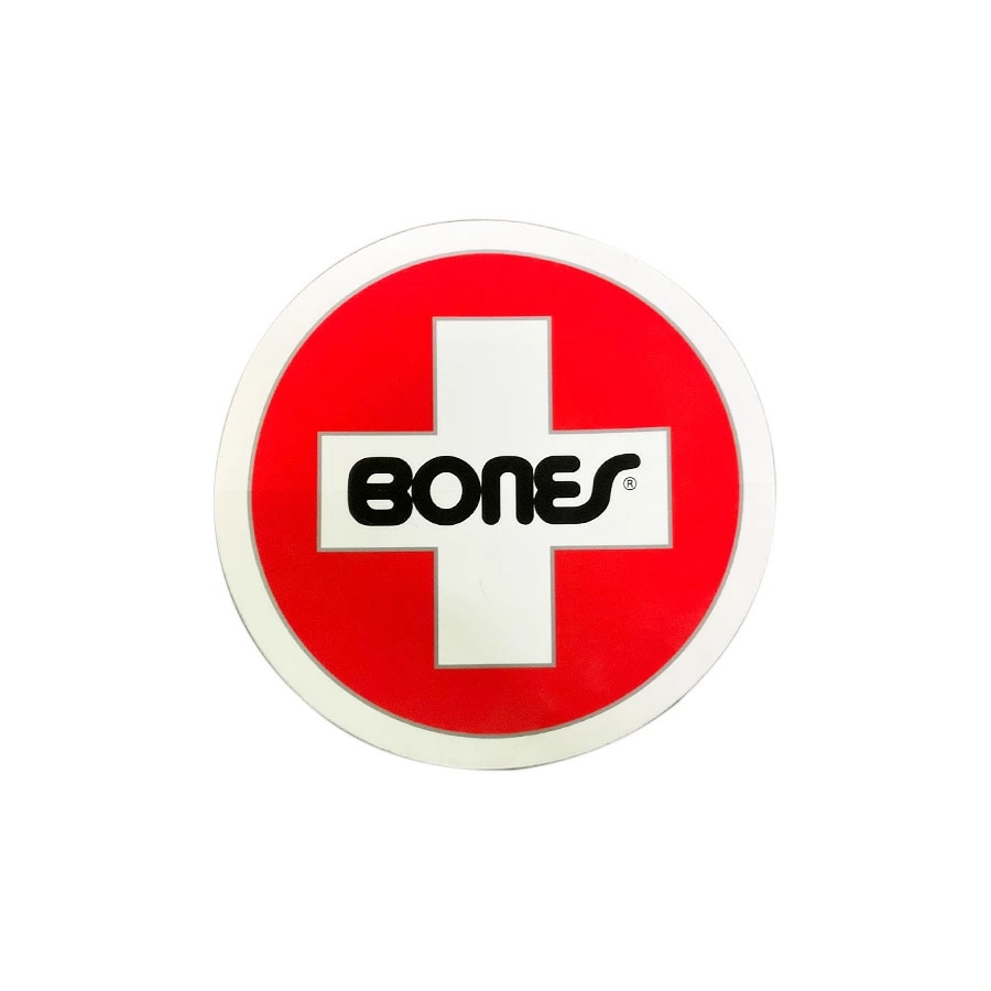 ボーンズ ベアリング BONES BEARINGS<br>6in x 6in SWISS ROUND STICKER<br>ステッカー デカール シール スケートボード スケボー sk8 skateboard