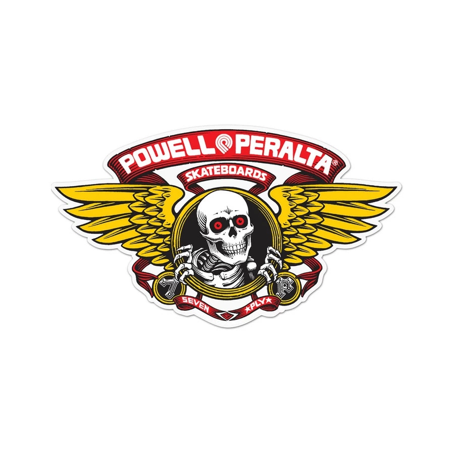 パウエル・ペラルタ POWELL PERALTA<br>5inch WINGED RIPPER DIE-CUT STICKER RED<br>ステッカー デカール リッパー ボーンズ オールドスクール シール スケートボード スケボー sk8 skateboard