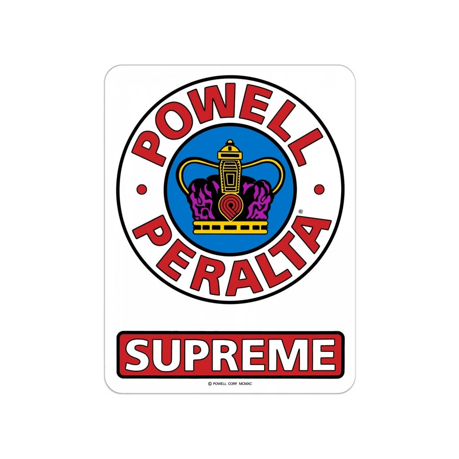 パウエル・ペラルタ POWELL PERALTA<br>6inch SUPREME OG STICKER<br>ステッカー デカール シュプリーム スケートボード スケボー sk8 skateboard