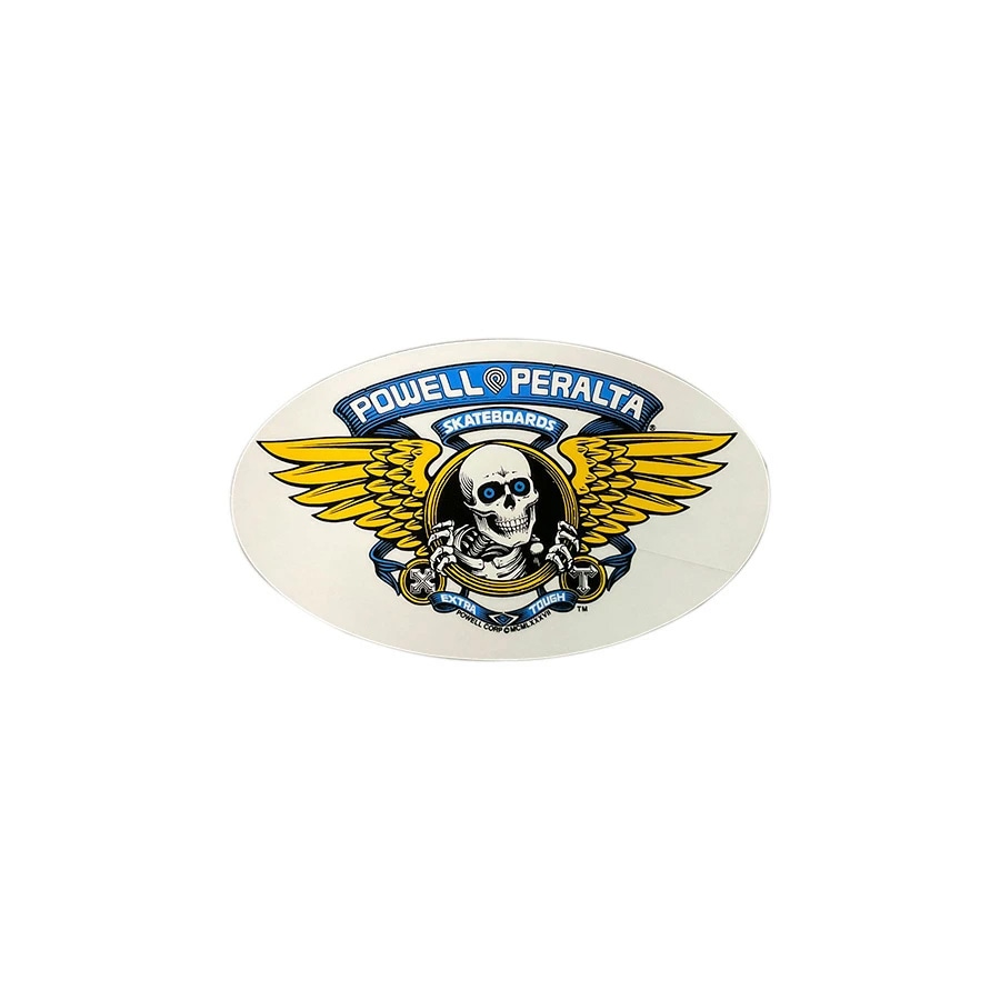 パウエル・ペラルタ POWELL PERALTA<br>6.5inch WINGED RIPPER DIE-CUT STICKER BLUE<br>ステッカー デカール リッパー ボーンズ オールドスクール シール スケートボード スケボー sk8 skateboard