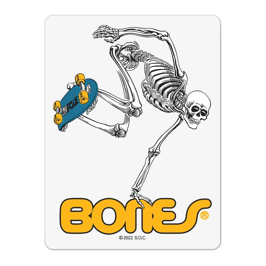 パウエル・ペラルタ POWELL PERALTA<br>4in SKATEBOARDING SKELETON STICKER CLEAR<br>ステッカー スケートボードスケルトン デカール スケートボード スケボー sk8 skateboard