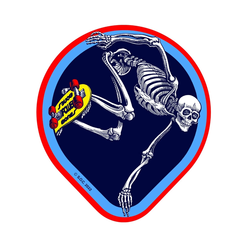 パウエル・ペラルタ POWELL PERALTA<br>4.5in OG SKATEBOARDING SKELETON STICKER<br>ステッカー スケートボードスケルトン シール デカール スケートボード スケボー