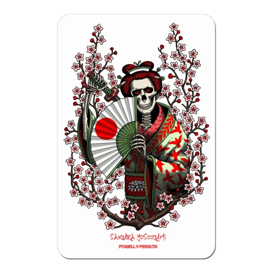 パウエル・ペラルタ POWELL PERALTA<br>3.8in x 6in SAKURA YOSOZUMI SAMURAI STICKER<br>ステッカー 四十住 さくら  デカール スケートボード スケボー sk8 skateboard