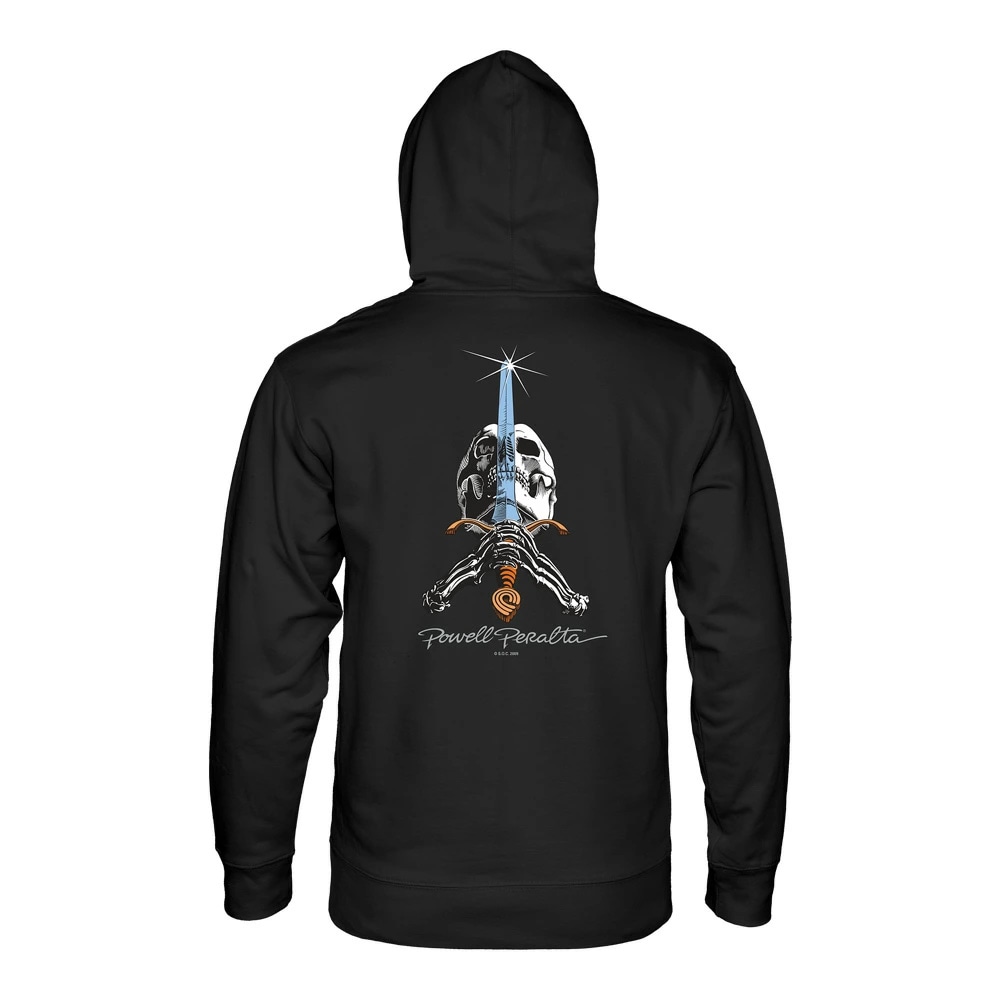 パウエル・ペラルタ POWELL PERALTA<br>SKULL & SWORD P/O HOODED SWEATSHIRT<br>プルオーバーパーカー スカル＆ソード P/O フード ストリート スケーター ファッション スケートボード スケボー sk8 skateboard【24FA】