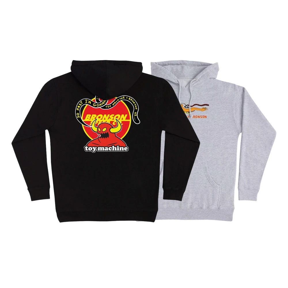 ブロンソン BRONSON<br>BRONSON X TOY MACHINE P/O HOODED SWEATSHIRT<br>プルオーバーパーカー P/O フード トイマシーン コラボ ストリート スケーター ファッション スケートボード スケボー sk8 skateboard【24FAQS】