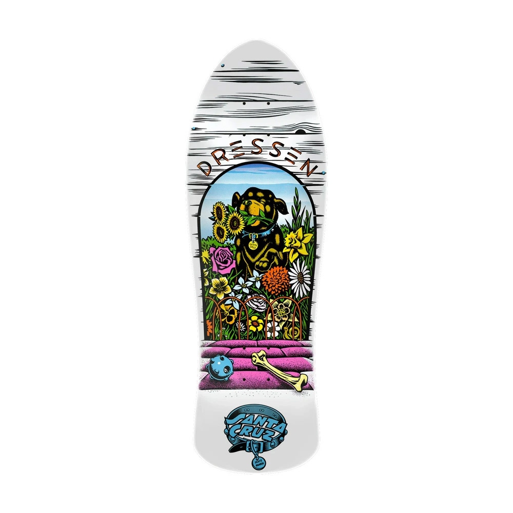 サンタクルーズ SANTA CRUZ<br>スケボー デッキ 9.5 DRESSEN PUP REISSUE DECK<br>エリック・ドレッセン 80' リイシュー オールドスクール 復刻 スケートボード 板【2501】
