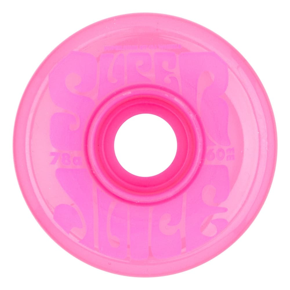 オージェイウィール OJ WHEELS<br>60mm BUBBLE GUM SUPER JUICE PINK 78A WHEELS<br>ソフトウィール 4個セット スーパージュース クルーザー ロングボード 移動 スケートボード スケボー sk8 skateboard タイヤ ローラー 車輪 静か 速い【2501】