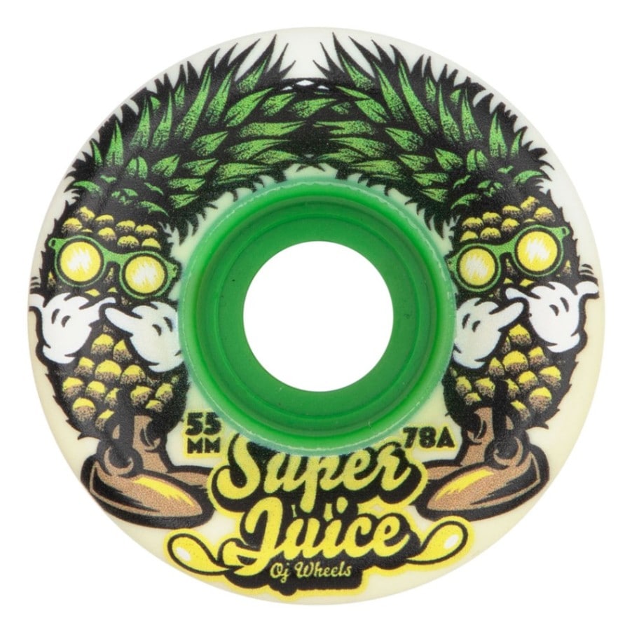 オージェイウィール OJ WHEELS<br>55mm PINA COLADA MINI SUPER JUICE 78A WHEELS<br>ソフトウィール 4個セット ミニスーパージュース クルーザー 移動 スケートボード スケボー sk8 skateboard タイヤ【2501】
