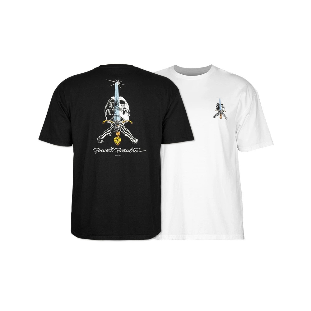 パウエル・ペラルタ POWELL PERALTA<br>SKULL & SWORD S/S T-SHIRT<br>Tシャツ 半袖 スカル＆ソード レイ・ロドリゲス メンズスケートボード スケボー sk8 skateboard ストリート ファッション おしゃれ オールドスクール【CP】