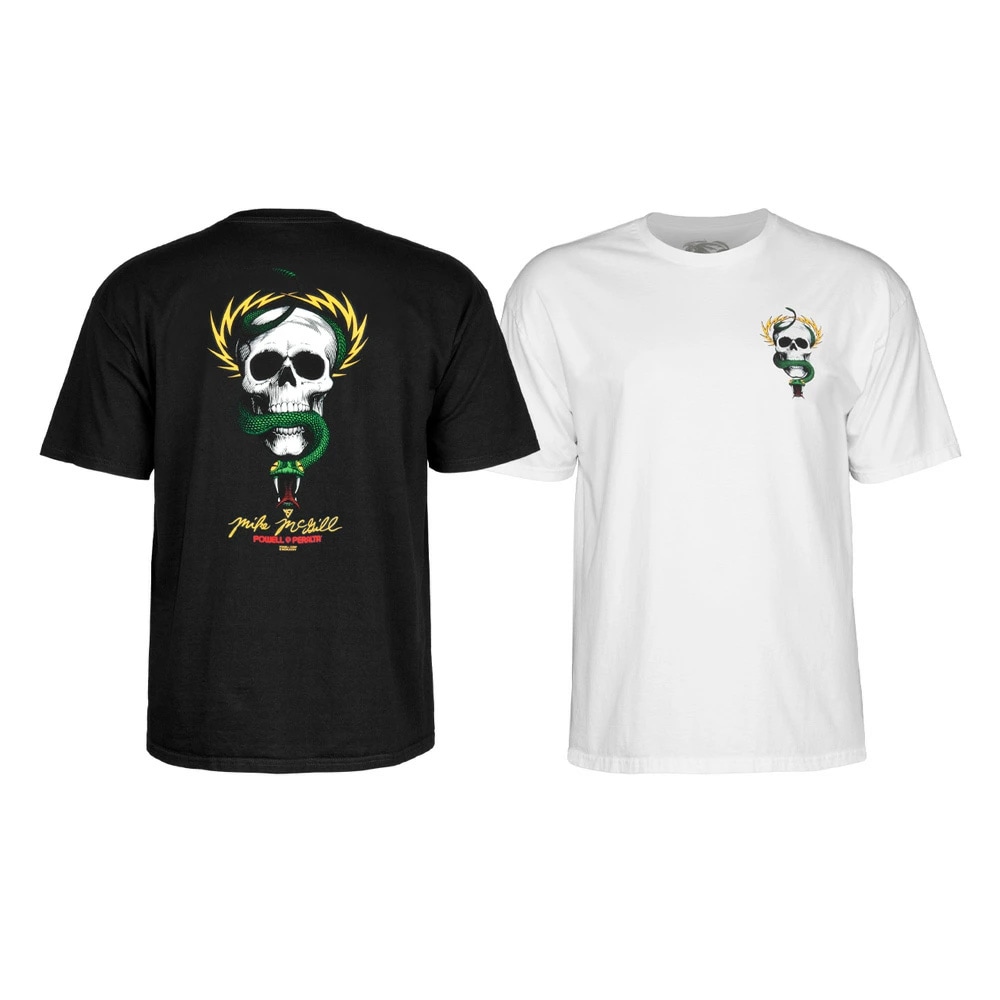 パウエル・ペラルタ POWELL PERALTA<br>MIKE MCGILL SKULL & SNAKE S/S T-SHIRT<br>Tシャツ 半袖 マイク・マクギル メンズ スケートボード スケボー ストリート ファッション おしゃれ オールドスクール【24FA】