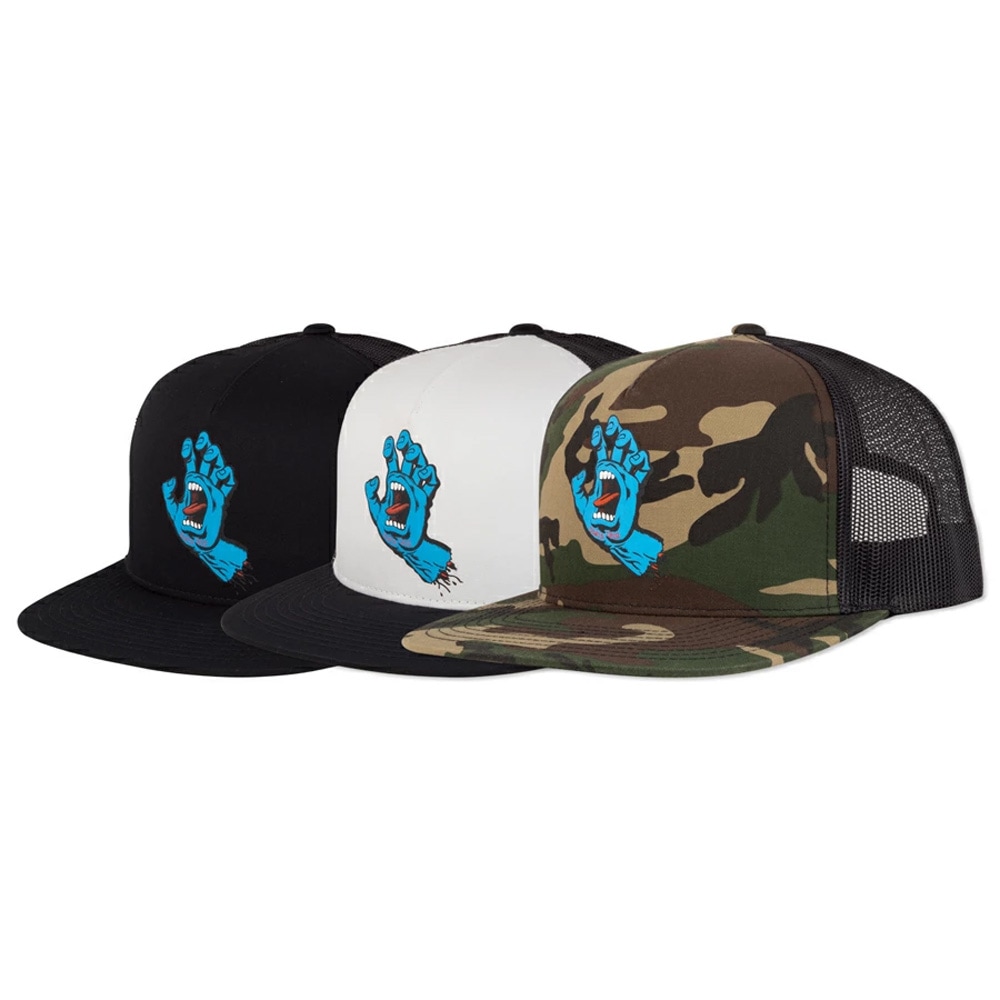 サンタクルーズ SANTA CRUZ<br>SCREAMING HAND FRONT MESH TRUCKER HAT MENS<br>キャップ メッシュキャップ アジャスタブル 帽子 スケートボード スケボー sk8 skateboard【21SM】(CP)