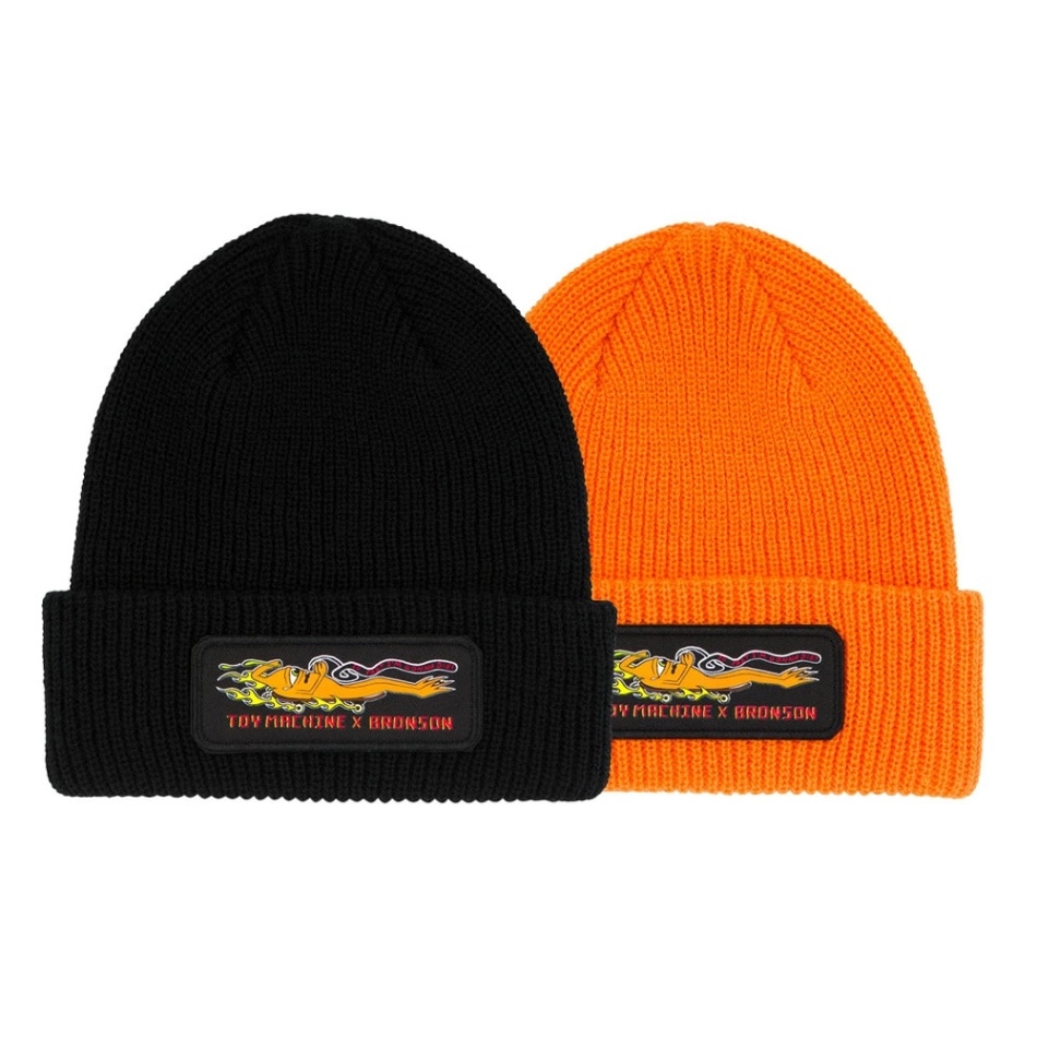 ブロンソン BRONSON<br>BRONSON X TOY MACHINE LONG SHOREMAN BEANIE HAT<br>ビーニー ニットキャップ 帽子 CAP トイマシーン コラボ メンズ スケートボード スケボー ストリート スケーター ファッション sk8 skateboard【24FAQS】