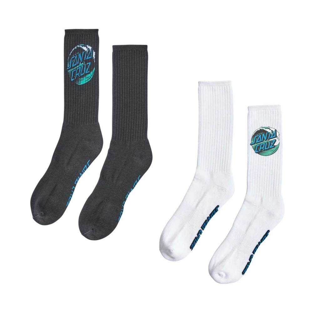 サンタクルーズ SANTA CRUZ<br>WAVE DOT SOCKS<br>ソックス １ペア 靴下 メンズ レディース ストリート スケーター ファッション スケートボード スケボー sk8 skateboard【24FA】