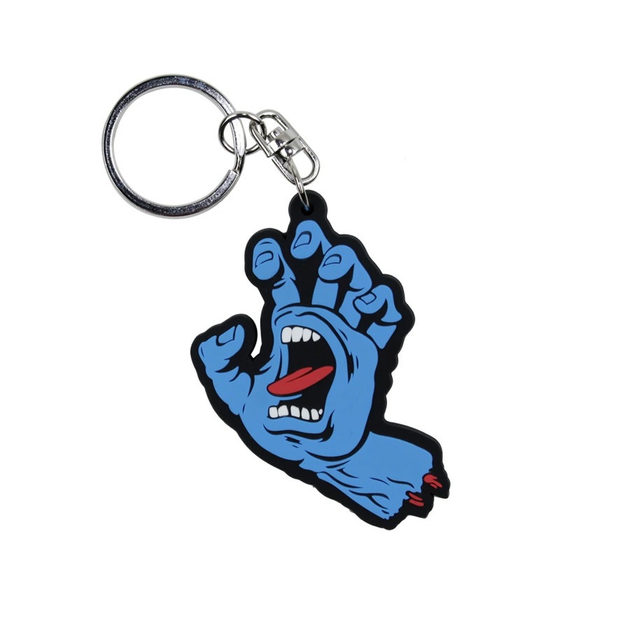 サンタクルーズ SANTA CRUZ<br>SCREAMING HAND RUBBER KEYCHAIN BLACK<br>キーチェーン ブラック キーホルダー スクリーミングハンド かわいい プレゼント グッズ スケートボード スケボー ストリート sk8 skateboard【20SS】(CP)