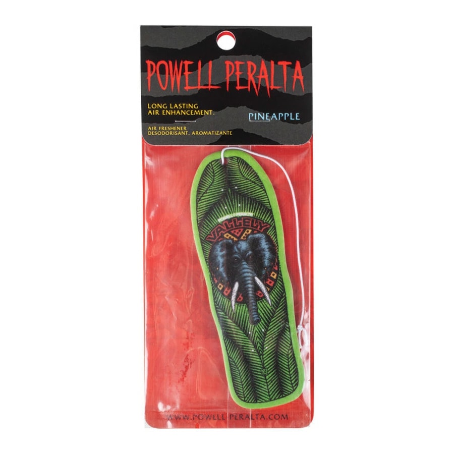 パウエル・ペラルタ POWELL PERALTA<br>ELEPHANT AIR FRESHENER PINEAPPLE SCENTED<br>エアーフレッシュナー パイナップル マイク・バレリー ボーンズ 芳香剤 車 カー用品 スケートボード スケボー sk8 skateboard