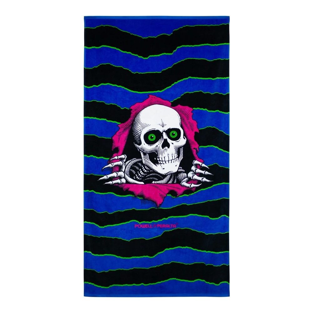 パウエル・ペラルタ POWELL PERALTA<br>RIPPER BEACH TOWEL BLACKLIGHT<br>ビーチタオル リッパー アクセサリー インテリア スケートボード スケボー sk8 skateboard【24SS】