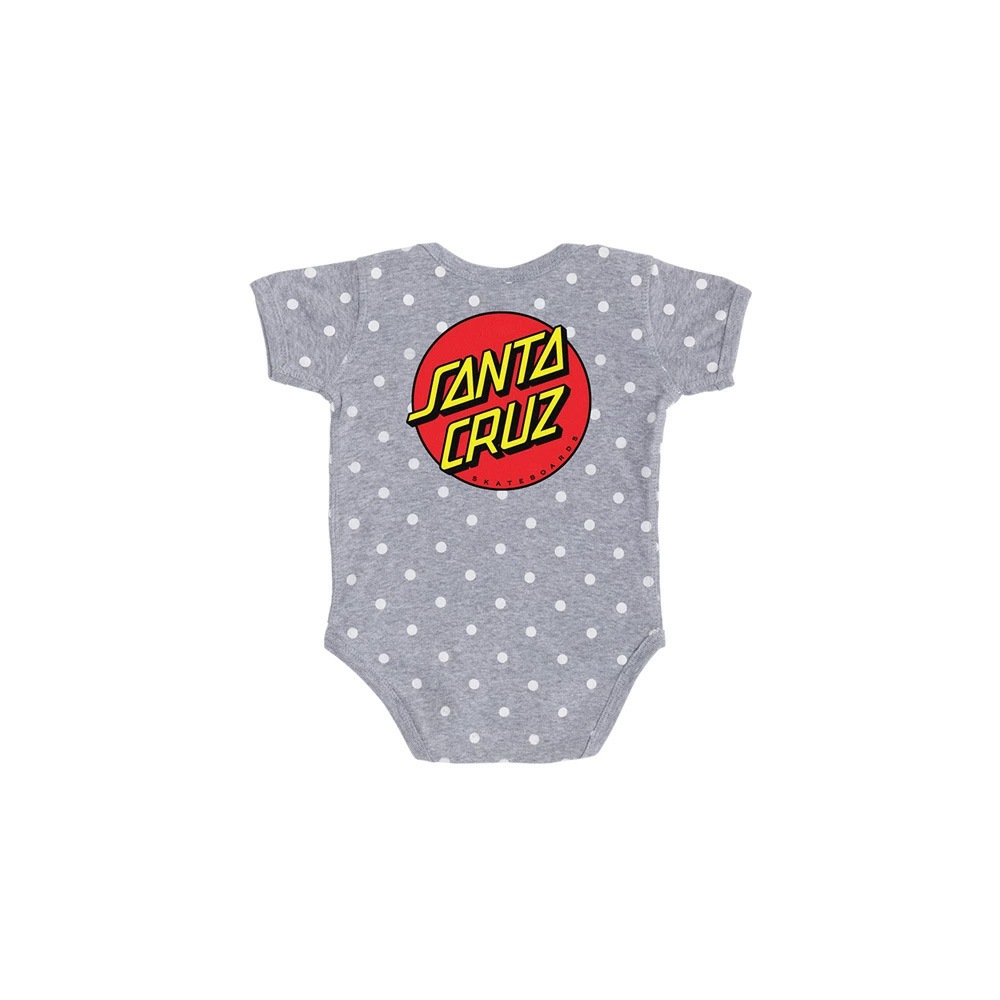 サンタクルーズ SANTA CRUZ<br>CLASSIC DOT ONE PIECE S/S INFANT BABY<br>ロンパース ワンピース ワンジー 赤ちゃん ベビーサイズ プレゼント ギフト 贈り物 出産祝い 誕生日 スケートボード スケボー sk8 skateboard【23SM】
