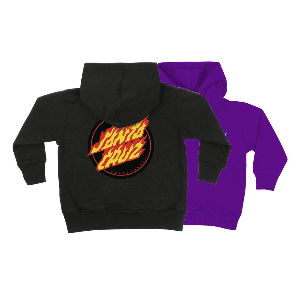 サンタクルーズ SANTA CRUZ<br>FLAME DOT P/O HOODED SWEATSHIRT KIDS<br>プルオーバーパーカー フード フードパーカー トドラー 子供用 キッズ プレゼント 贈り物 スケートボード スケボー sk8 skateboard【24SS】