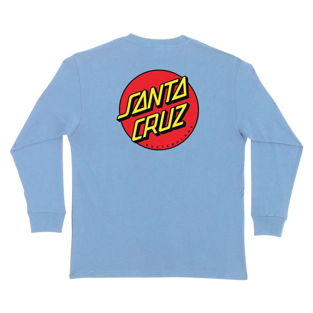 サンタクルーズ SANTA CRUZ<br>CLASSIC DOT L/S REGULAR T-SHIRT YOUTH<br>ユースロングスリーブTシャツ キッズサイズ 子供用 ストリートファッション 小学生 おしゃれ スケートボード スケボー sk8 skateboard【24SS】