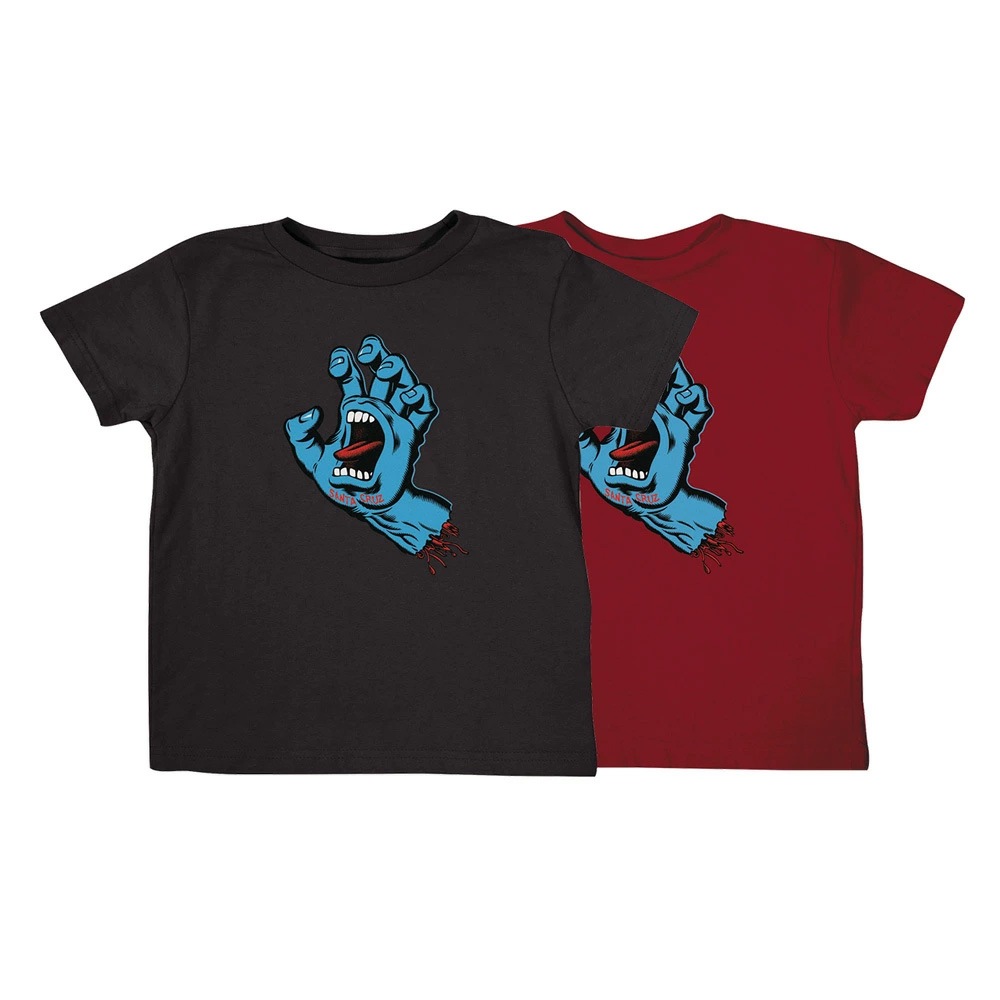サンタクルーズ SANTA CRUZ<br>SCREAMING HAND FRONT S/S T-SHIRT KIDS<br>Tシャツ キッズ トドラー 子供服 ギフト プレゼント<br>誕生 出産 お祝い スケートボード スケボー sk8 skateboard【24SS】