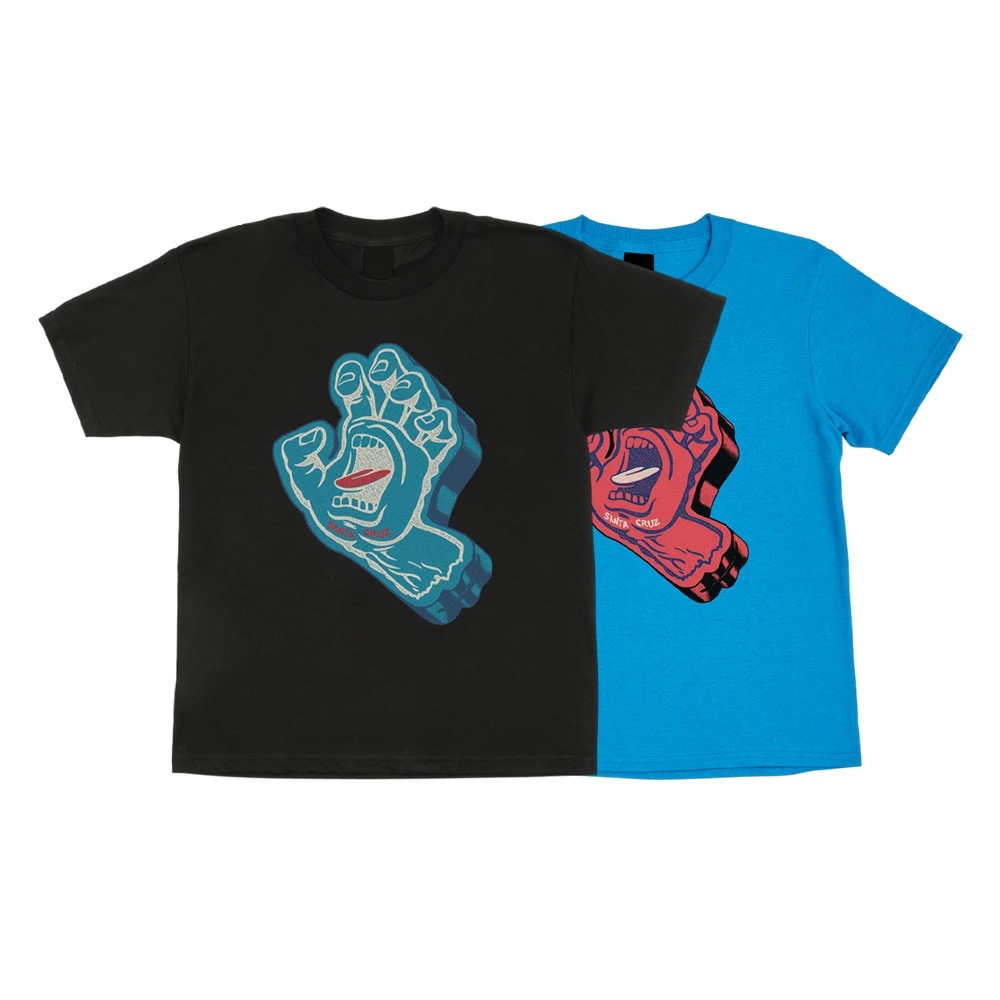 サンタクルーズ SANTA CRUZ<br>SCREAMING FOAM HAND FRONT S/S REGULAR T-SHIRT YOUTH<br>Tシャツ ユースサイズ 子供用 半袖 TEE 小学生 服 スケートボード スケボー sk8 skateboard【24SM】