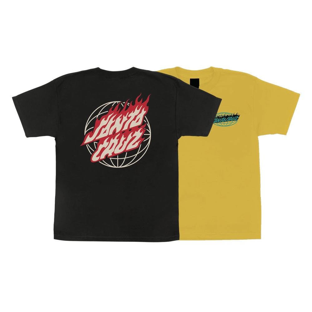サンタクルーズ SANTA CRUZ<br>GLOBAL FLAME DOT S/S REGULAR T-SHIRT YOUTH<br>Tシャツ ユースサイズ 子供用 半袖 TEE 小学生 服 スケートボード スケボー sk8 skateboard【24SM】