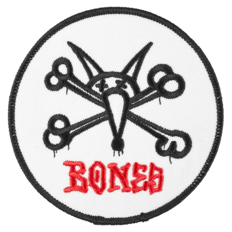 パウエル・ペラルタ POWELL PERALTA<br>3.5inch VATO RAT PATCH WHITE<br>ワッペン ボーンズ アクセサリー ストリート スケーター ファッション スケートボード スケボー sk8 skateboard