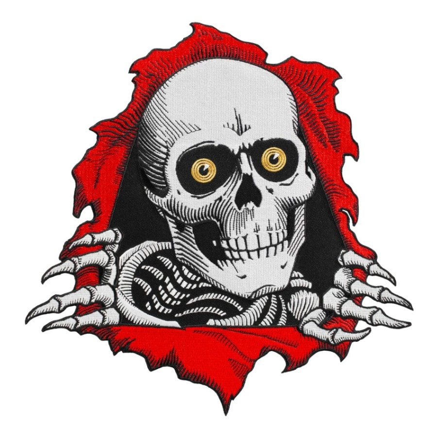 パウエル・ペラルタ POWELL PERALTA<br>10in x 9.975in RIPPER PATCH<br>ワッペン リッパー ボーンズ パッチ アクセサリー ストリート スケーター ファッション スケートボード スケボー sk8 skateboard