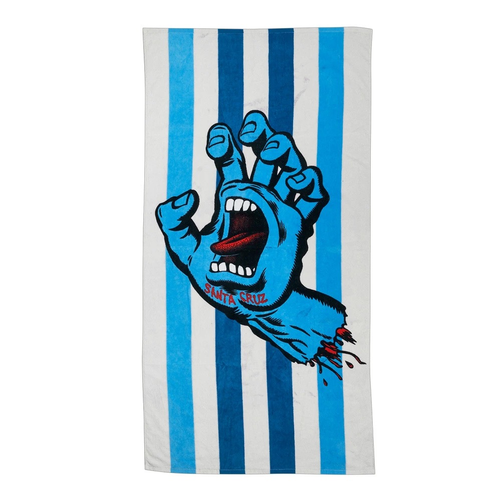 サンタクルーズ SANTA CRUZ<br>SCREAMING HAND TOWEL<br>ビーチタオル スクリーミングハンド アクセサリー アウトドア スケートボード スケボー sk8 skateboard【24SM】