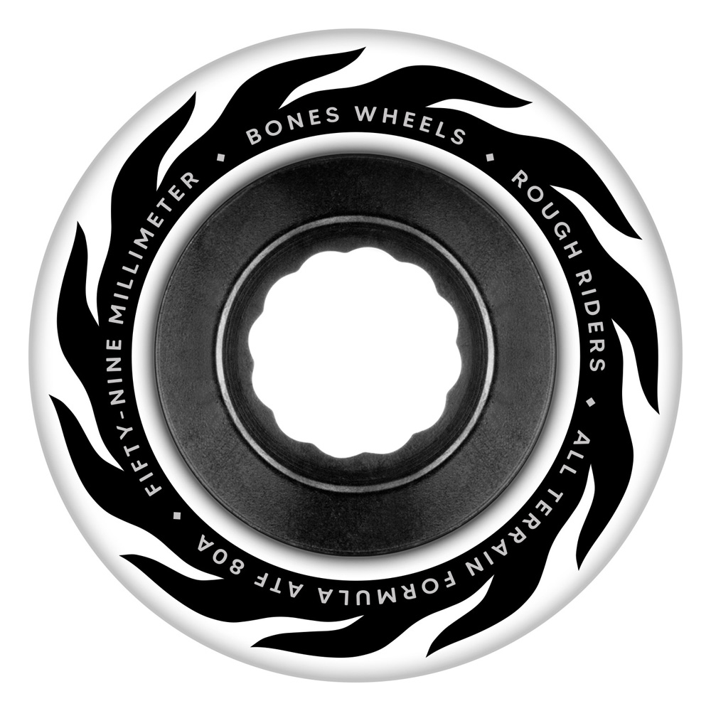 ボーンズ ウィール BONES WHEELS<br>59mm ATF ROUGH RIDER ETERNAL FLAME 80A WHEELS<br>ソフトウィール 4個セット ラフ・ライダー クルージング クルーザー スケートボード スケボー sk8 skateboard タイヤ ローラー 車輪 静か 速い【2502】