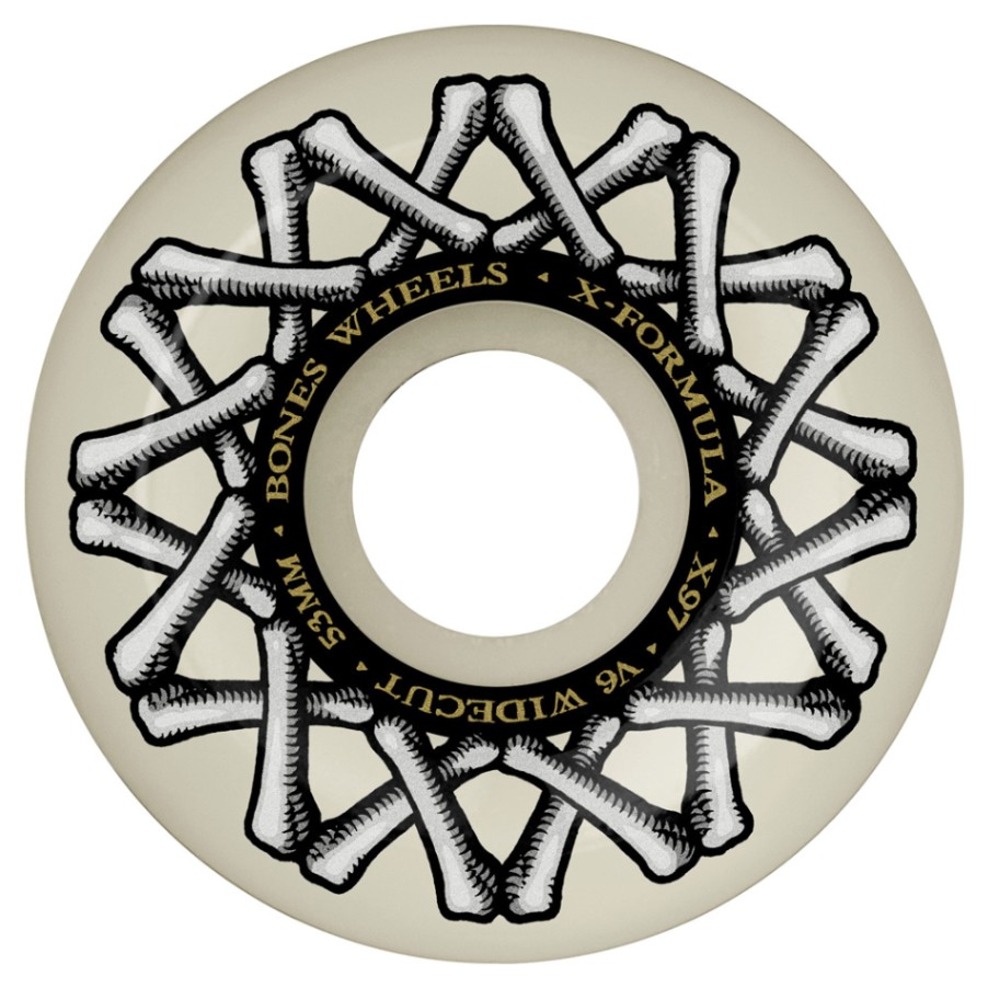 ボーンズ ウィール BONES WHEELS<br>53mm X-FORMULA V6 WIDECUT 97A  WHEELS<br>ハードウィール 4個セット エックスフォーミュラー X97 スケートボード スケボー skateboard タイヤ【2502】