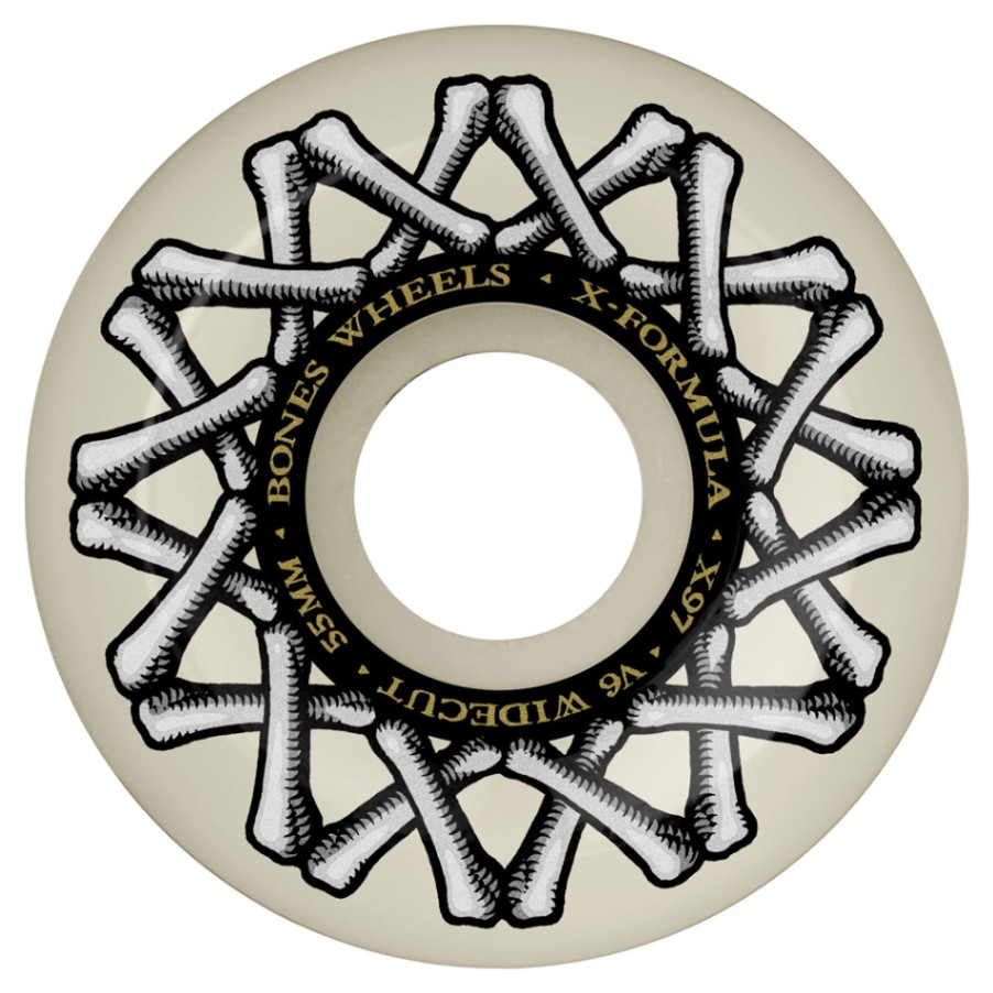 ボーンズ ウィール BONES WHEELS<br>55mm X-FORMULA V6 WIDECUT 97A  WHEELS<br>ハードウィール 4個セット エックスフォーミュラー X97 スケートボード スケボー skateboard タイヤ【2502】