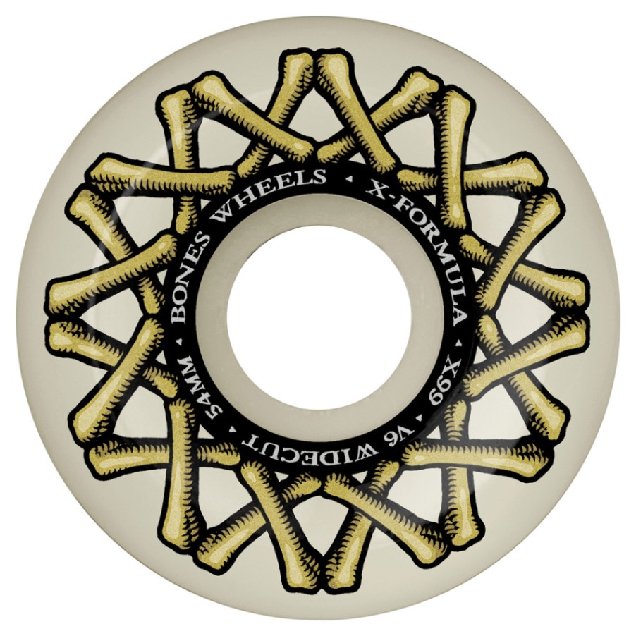 ボーンズ ウィール BONES WHEELS<br>54mm X-FORMULA V6 WIDECUT 99A  WHEELS<br>ハードウィール 4個セット エックスフォーミュラー X99 スケートボード スケボー skateboard タイヤ【2502】