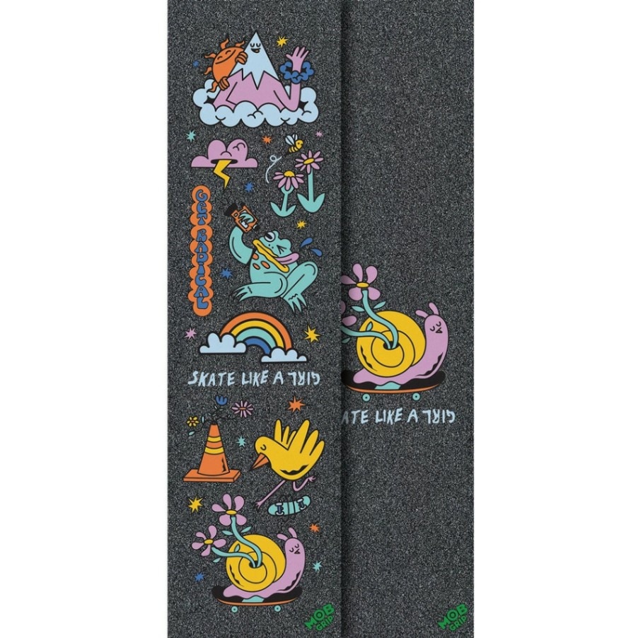 モブグリップ MOB GRIP<br>9in x 33in SKATE LIKE A GIRL SHEET<br>グリップテープ デッキテープ スケート ライク ア ガール スケートボード スケボー sk8 skateboard【2404】