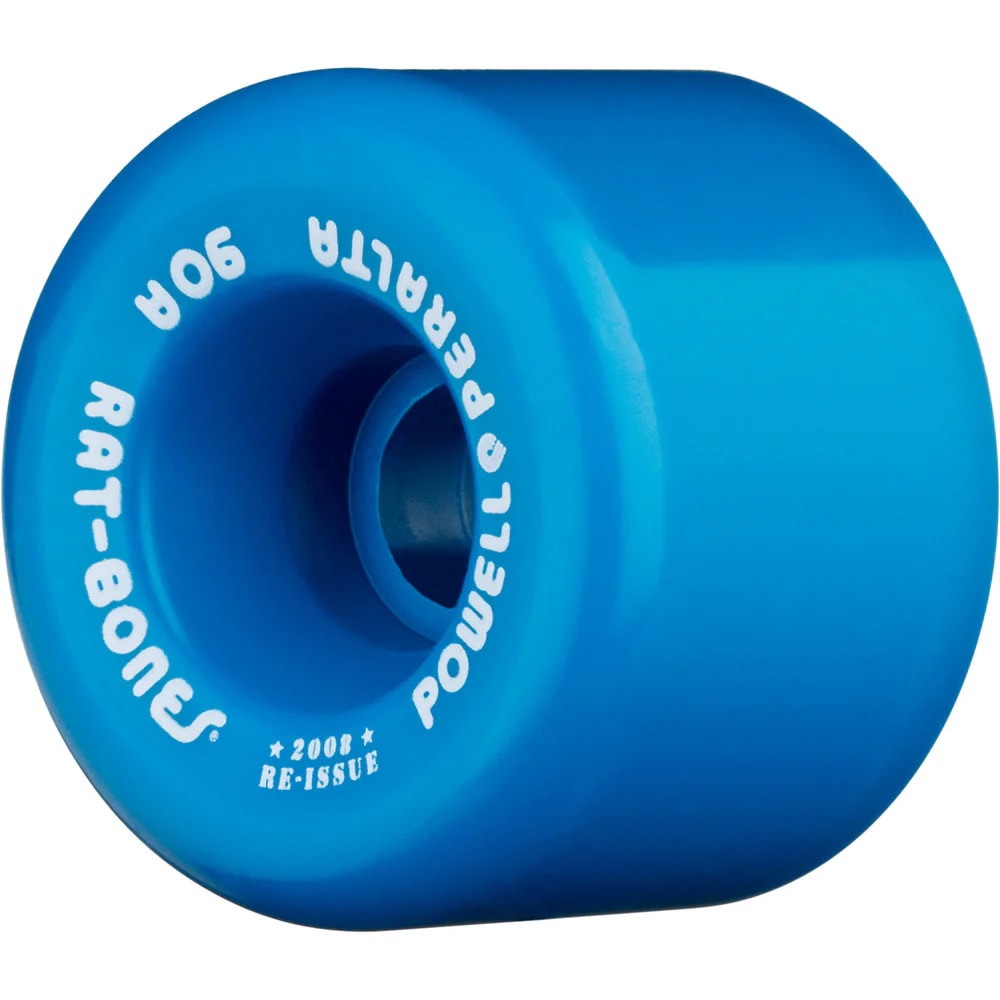 パウエル・ペラルタ POWELL PERALTA<br>60mm RAT BONES 90A BLUE WHEELS<br>ウィール ロングボード オールドスクール スケートボード 4個1セット(スケートボード1台分) スケボー sk8 skateboard タイヤ ローラー【2401】