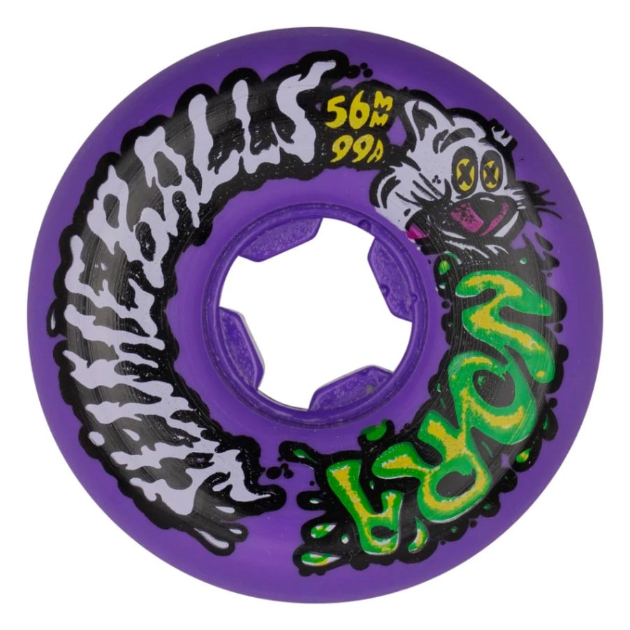 スライムボールズ SLIME BALLS<br>56mm NORA VASCONCELLOS GUEST VOMIT MINI PURPLE 99A WHEELS<br>ハードウィール 4個セット ボミットミニ ノラ・ヴァンスコンセロス スケートボード スケボー sk8 skateboard タイヤ ローラー 車輪 トリック【2401】