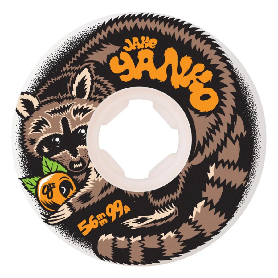 オージェイウィール OJ WHEELS<br>56mm JAKE YANKO NIGHT PANDA ELITE CHUBBIES WHITE 99A WHEELS<br>ハードウィール 4個セット ジェイク・ヤンコ スケートボード スケボー sk8 skateboard タイヤ ローラー 車輪 トリック スライド グラインド【2502】