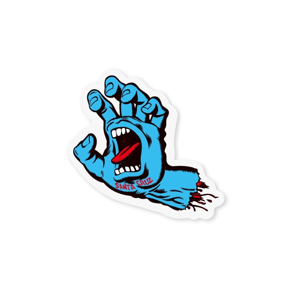 サンタクルーズ SANTA CRUZ<br>SCREAMING HAND DECAL 3inch<br>ステッカー スクリーミングハンド ３インチ デカール シール スケートボード スケボー sk8 skateboard