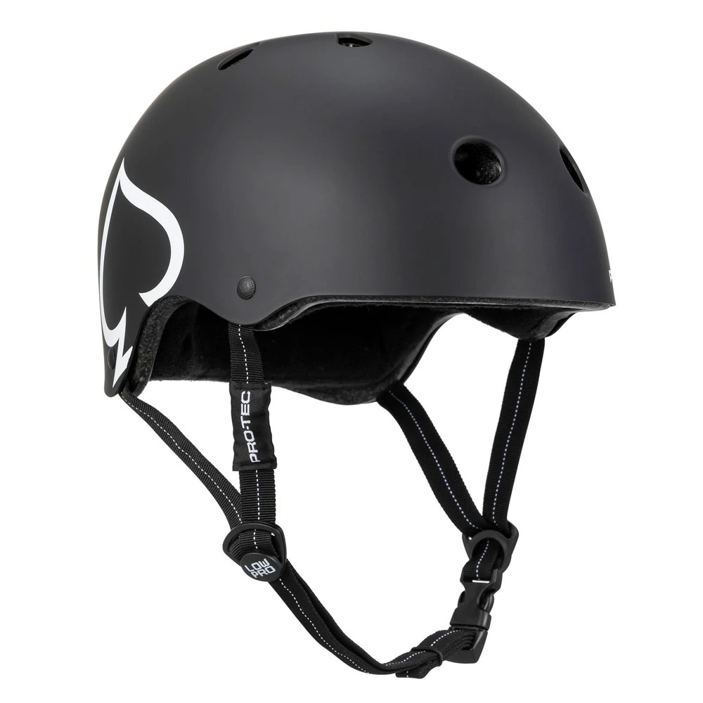 プロテック PRO-TEC<br>LOW PRO CERTIFIED MATTE BLACK<br>ヘルメット ロープロ マットブラック プロテクター 大人用 つや消し 黒 PROTEC スケートボード スケボー sk8 skateboard BMX インライン【2502】