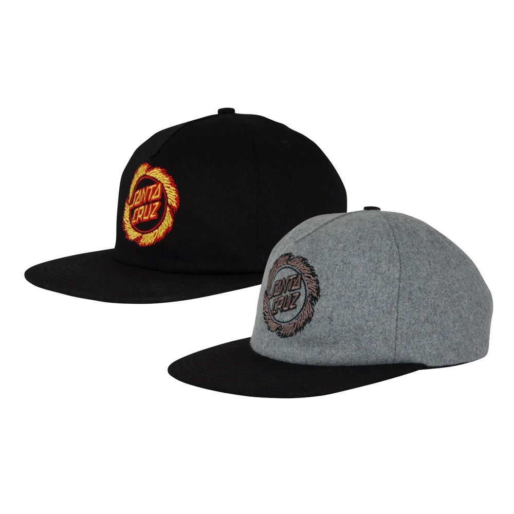 サンタクルーズ SANTA CRUZ<br>FLAME RINGED DOT SNAPBACK HAT<br>キャップ スナップバック ハット 帽子 CAP メンズ スケートボード スケボー ストリート スケーター ファッション sk8 skateboard【25SS】