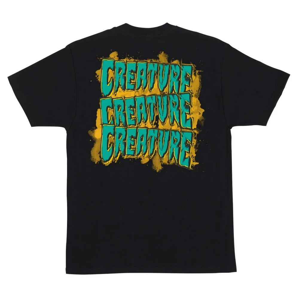 クリーチャー CREATURE<br>LOGO SPILL REGULAR S/S SHIRT<br>Tシャツ 半袖 ストリート スケーター メンズ ファッション スケートボード スケボー sk8 skateboard【25SS】