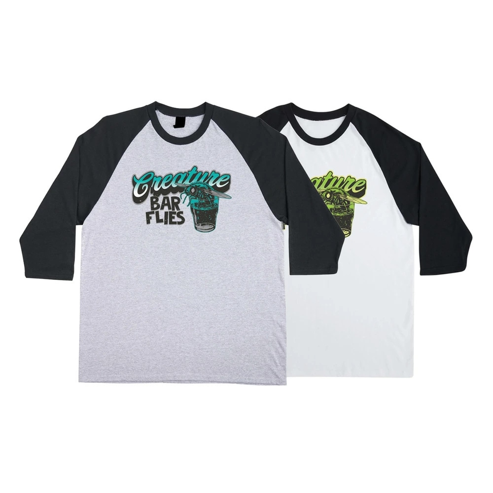 クリーチャー CREATURE<br>BARFLY 3/4 SLEEVE SHIRT<br>ラグラン ロゴ 7分袖 シャツ ストリート スケーター メンズ ファッション スケートボード スケボー sk8 skateboard【25SS】