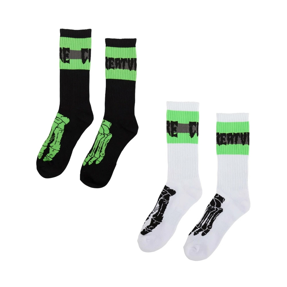 クリーチャー CREATURE<br>TRENCH FOOT SOCKS<br>ソックス 2ペア4枚 靴下 ストリート スケーター ファッション スケートボード スケボー sk8 skateboard【25SS】
