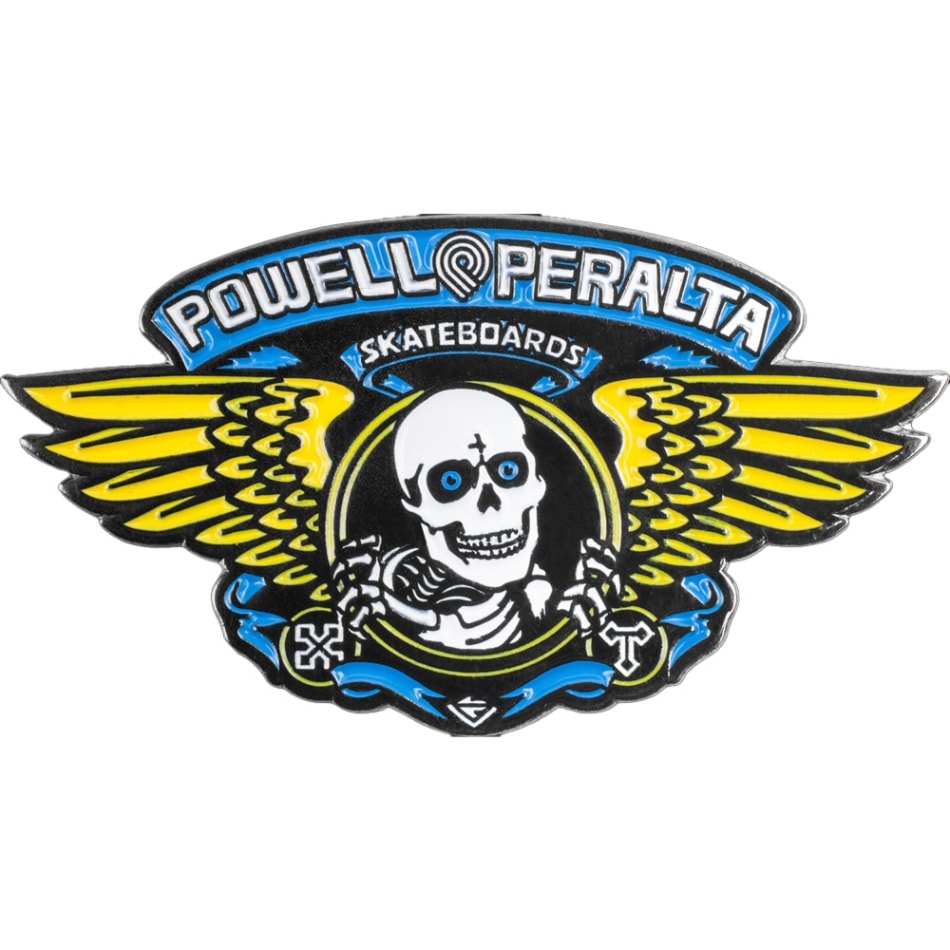 パウエル・ペラルタ POWELL PERALTA<br>WINGED RIPPER LAPEL PIN BLUE<br>ラペルピン ピンバッジ リッパーコレクション アクセサリー スケートボード スケボー sk8 skateboard【2502】