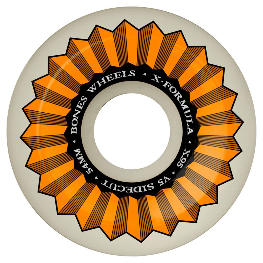 ボーンズ ウィール BONES WHEELS<br>54mm X-FORMULA V5 SIDECUT 95A WHEELS<br>ハードウィール 4個セット エックスフォーミュラー X95 スケートボード スケボー skateboard タイヤ【2503】